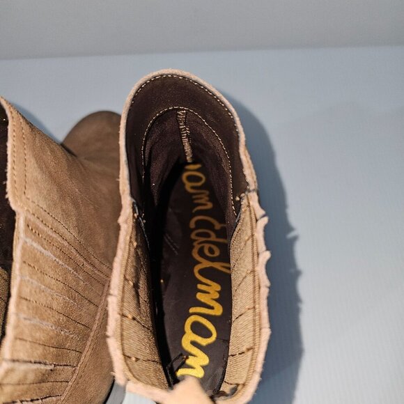 Sam Edelman Kaiti Zip Ankle Bootie Womens 7 Brown Suede Low Heel Western NEW - Picture 9 of 12